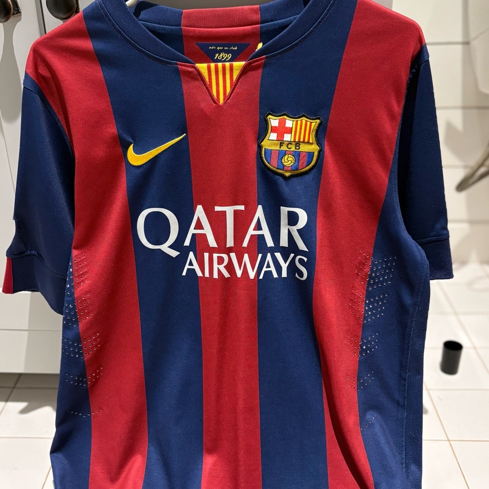 Nike Kids Red and Navy Soccer Jersey
